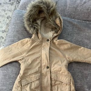 Old Navy Girls Fur Lined Coat